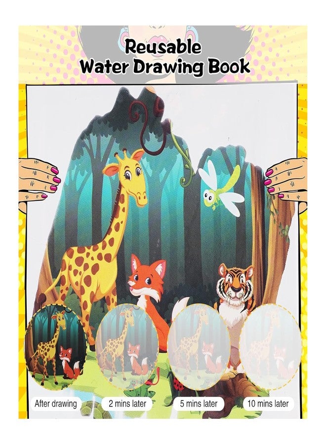 PRIMEFAIR Reusable Water Coloring Book for Toddlers, Mess-Free Paint with Water, Portable Educational Doodle Drawing Toy with Refillable Pens - Color Per a Stock (2) - Image 2